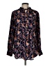Ann Taylor LOFT 100% Polyester Paisley Black Long Sleeve Blouse Size L - photo 1