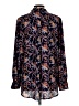 Ann Taylor LOFT 100% Polyester Paisley Black Long Sleeve Blouse Size L - photo 2