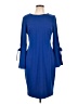 Calvin Klein 100% Polyester Solid Blue Casual Dress Size 12 - photo 1