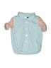 Baby Gap 100% Cotton Color Block Blue Short Sleeve Button-Down Shirt Size 3-6 mo - photo 1