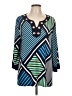 Peck & Peck Blue 3/4 Sleeve Blouse Size L - photo 1