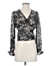 Active USA 100% Polyester Black Long Sleeve Blouse Size S - photo 1
