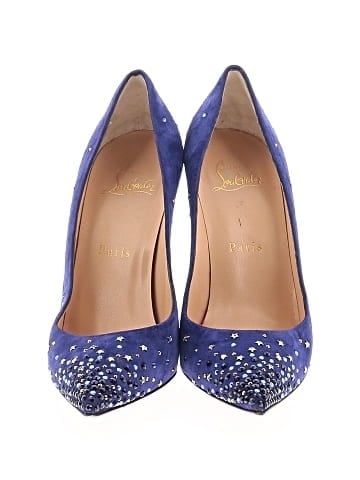 Christian Louboutin Suede Gravitanita 100mm Heels (view 2)