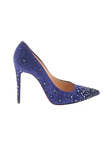 Christian Louboutin Suede Gravitanita 100mm Heels (view 1)
