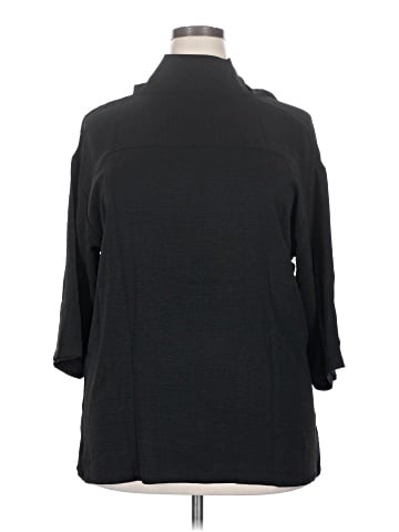 Essentials 3/4 Sleeve Button-Down Shirt (view 1)