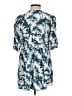 Shore 100% Rayon Blue Short Sleeve Blouse Size XS - photo 2