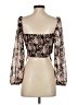 Papaya 100% Polyester Black 3/4 Sleeve Blouse Size S - photo 2