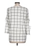 Ann Taylor Factory 100% Polyester Silver 3/4 Sleeve Blouse Size L - photo 2