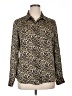 Equipment Animal Print Gold Long Sleeve Blouse Size XL - photo 1