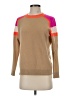 Vilagallo 100% Wool Color Block Tan Wool Pullover Sweater Size S - photo 1