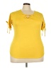 Rouge Yellow Short Sleeve Top Size 3X - photo 1