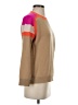 Vilagallo 100% Wool Color Block Tan Wool Pullover Sweater Size S - photo 4