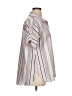 Unbranded Stripes Silver Short Sleeve Blouse Size XL - photo 4