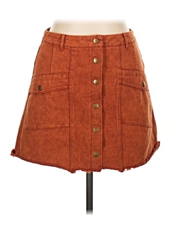 She + Sky Denim Skirt (view 1)
