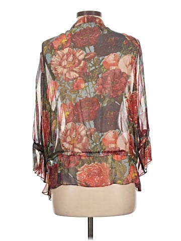 Haute Hippie 3/4 Sleeve Silk Top (view 2)