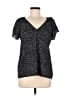 Halogen Polka Dots Black Short Sleeve Blouse Size M - photo 1