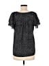 Halogen Polka Dots Black Short Sleeve Blouse Size M - photo 2