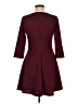 Everly Solid Burgundy Casual Dress Size M - photo 2