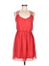 I.N. San Francisco 100% Polyester Solid Red Casual Dress Size 8 - photo 1