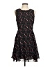 Reiss 100% Polyester Floral Black Cocktail Dress Size 8 - photo 1