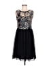 AB Studio Graphic Black Cocktail Dress Size 6 - photo 1