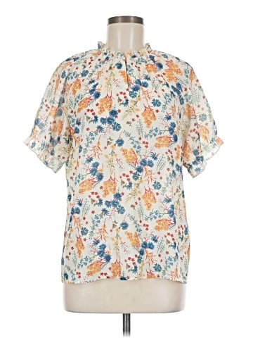 Allegra K Short Sleeve Blouse (view 1)