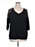 Dex Black 3/4 Sleeve Top Size 0X - photo 1