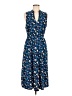 Anne Klein Print Blue Casual Dress Size 6 - photo 1