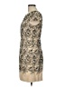 Tibi 100% Cotton Graphic Tan Cocktail Dress Size 10 - photo 5