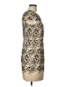 Tibi 100% Cotton Graphic Tan Cocktail Dress Size 10 - photo 4