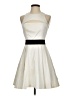 Milly Solid Ivory Cocktail Dress Size 4 - photo 1
