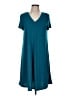 West Loop Solid Teal Casual Dress Size M - photo 1