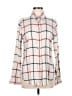 Faherty Plaid Ivory Long Sleeve Button-Down Shirt Size M - photo 1