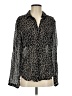 Cloth & Stone Animal Print Black Long Sleeve Blouse Size S - photo 1