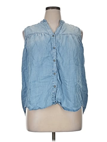 For The Republic Sleeveless Button-Down Shirt (view 1)