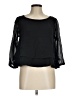 Falcon & Bloom Solid Black 3/4 Sleeve Blouse Size M - photo 1