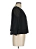 Falcon & Bloom Solid Black 3/4 Sleeve Blouse Size M - photo 4