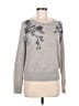 Tahari 100% Cashmere Floral Gray Cashmere Pullover Sweater Size M - photo 1