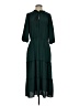 Connected Apparel 100% Polyester Green Casual Dress Size 4 - photo 1