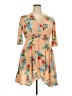 Unbranded 100% Rayon Floral Tan Casual Dress Size XXL - photo 1