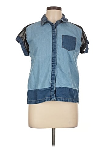 Karen Millen Short Sleeve Button-Down Shirt (view 1)