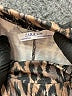 Zara Basic Animal Print Brown Long Sleeve Blouse Size M - photo 7