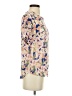 J.Crew 100% Silk Floral Pink Short Sleeve Silk Top Size 0 - photo 4