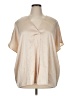 Vocal Stars Tan Short Sleeve Blouse Size XL - photo 1