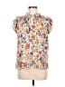 VOY 100% Polyester Orange Short Sleeve Blouse Size M - photo 1