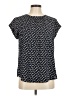 Monday Fun Polka Dots Black Short Sleeve Blouse Size M - photo 1