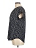 Monday Fun Polka Dots Black Short Sleeve Blouse Size M - photo 5