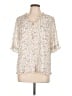 Pleione 100% Polyester Ivory 3/4 Sleeve Blouse Size L - photo 1