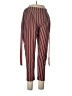 Boohoo Stripes Burgundy Casual Pants Size 12 - photo 1
