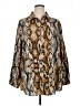 PrettyLittleThing 100% Polyester Animal Print Gold Long Sleeve Blouse Size XL - photo 1